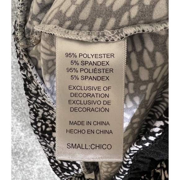 DKNY Brushed Jersey Pull On Pants Womens Size Small Stretch Black White Pockets - Picture 4 of 13